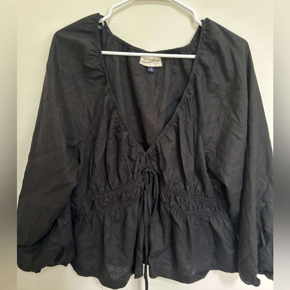 Universal thread linen blend blouse